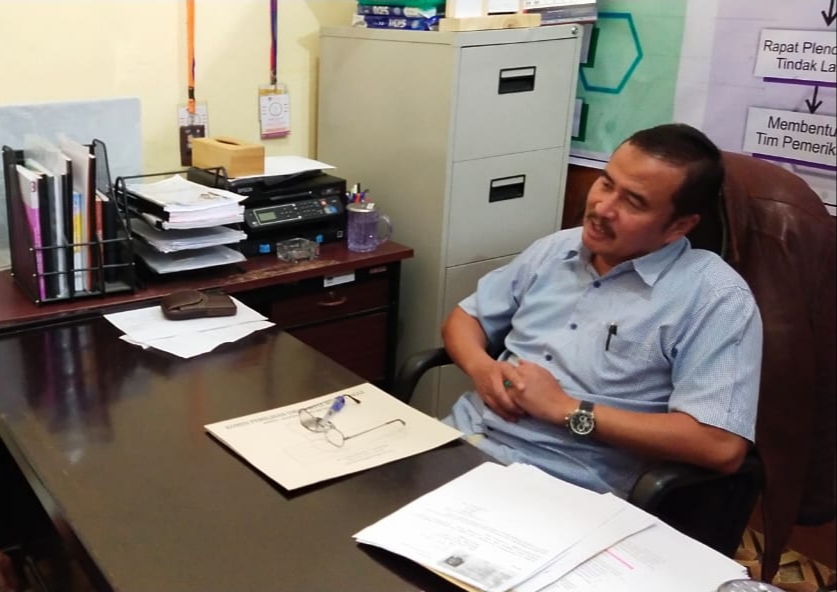 Komisioner Devisi Teknis dan penyelenggaraan KPU Bukittinggi Yasrul 